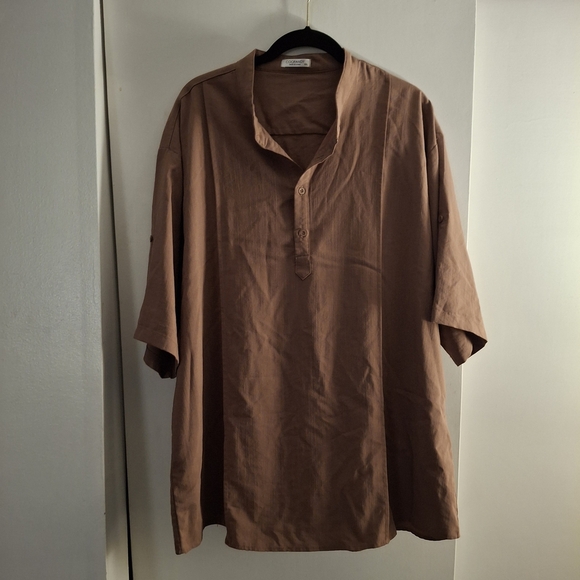 Coofandy Other - Coofandy Men's Brown Casual Short Sleeve Shirt
